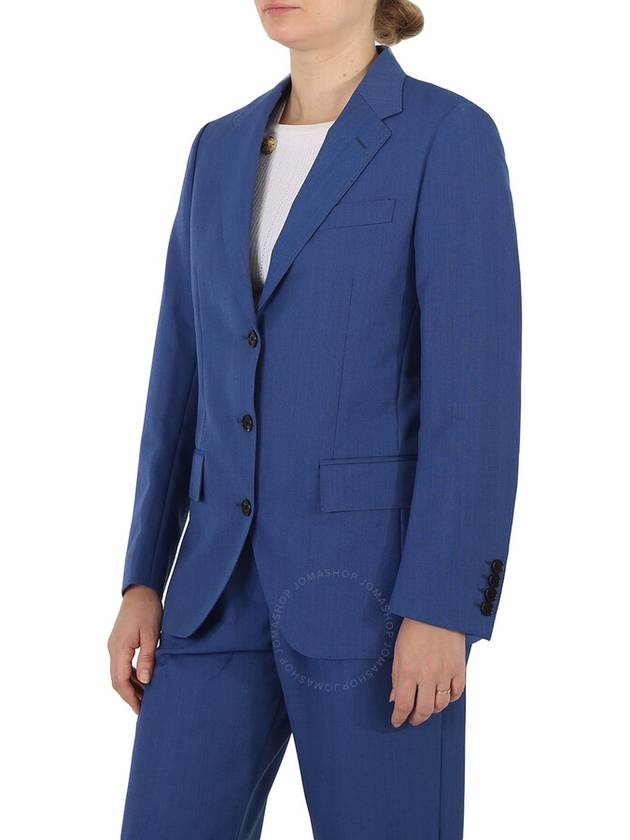 Women's Laneham Wool Blend Jacket Blue - BURBERRY - BALAAN 3