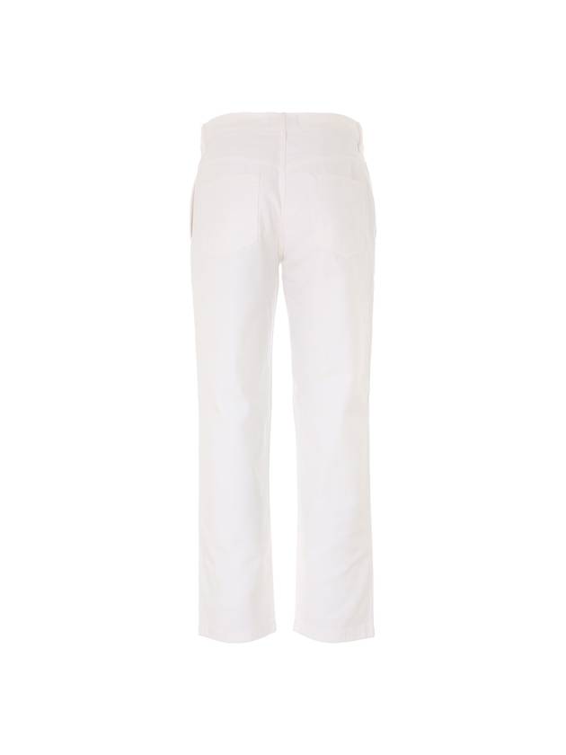 UPKN038 K0707D03 WHITE KNT Straight Cotton White Pants - KITON - BALAAN 3