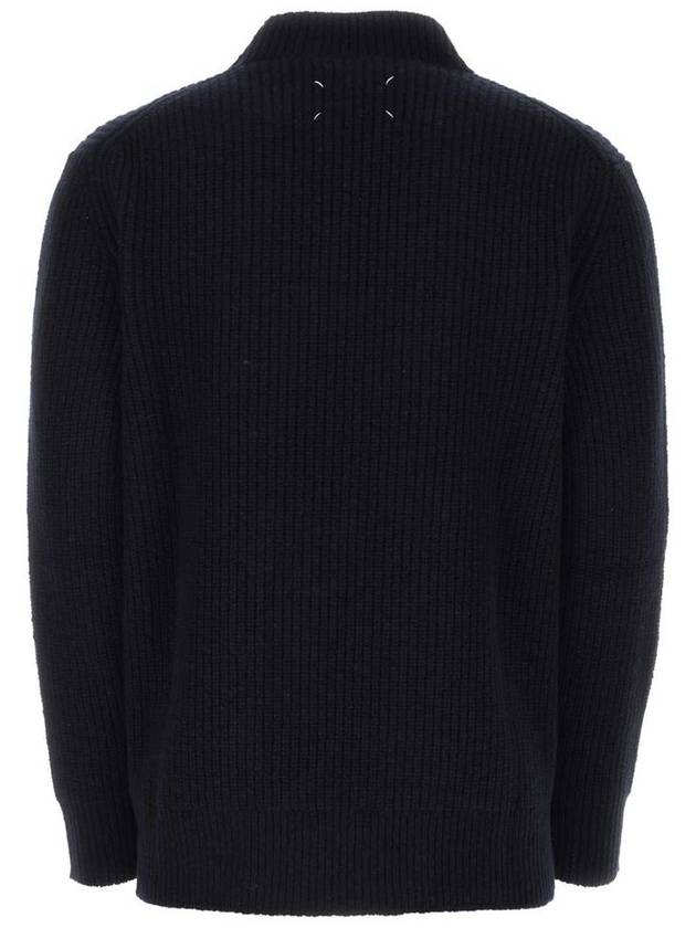 Donegal Classic Cashmere Wool Knit Top Navy - MAISON MARGIELA - BALAAN 3