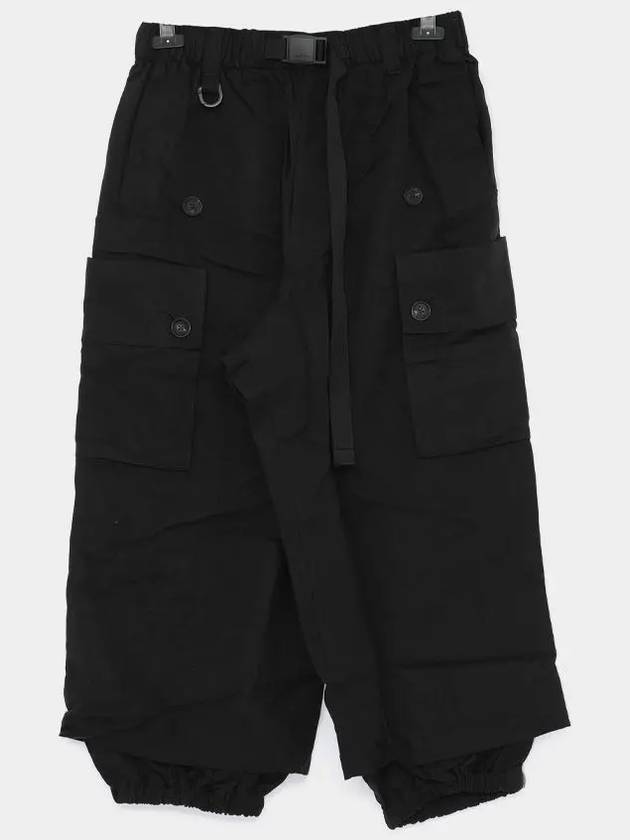 Washed Twill Cargo Pants Black - Y-3 - BALAAN 3