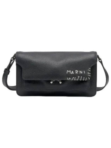 Trunk Soft East West Shoulder Bag Black - MARNI - BALAAN 1