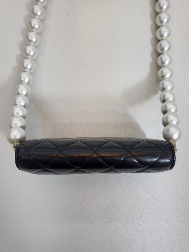 Pearl chain mini silver cross bag 31st unit AP1898 - CHANEL - BALAAN 4