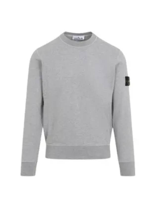 Compass Patch Cotton Sweatshirt Melange Grey - STONE ISLAND - BALAAN 2