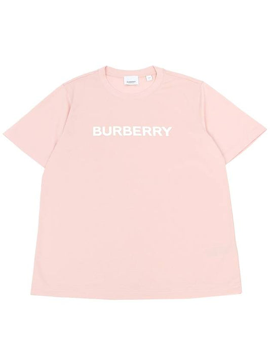 Women's Logo Print Cotton Short Sleeve T-Shirt Pink - BURBERRY - BALAAN 2