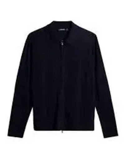 Men's Kaleb Zipper Merino Cardigan Navy - J.LINDEBERG - BALAAN 2