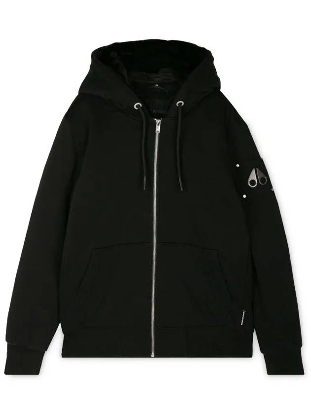 Classic Bunny Zip Up Hoodie Black Lining Black - MOOSE KNUCKLES - BALAAN 4