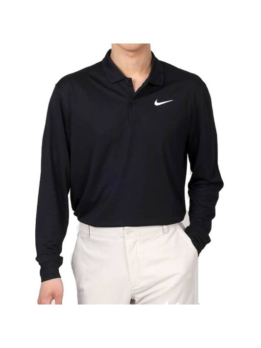 Men's Golf Dry Fit Victory Solid Long Sleeve Polo T-Shirt DN2344 010 LS - NIKE - BALAAN 1