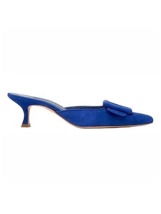 Maysail Suede Mule Blue - MANOLO BLAHNIK - BALAAN 1