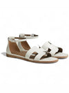 H Santorini leather strap sandals white H182139Z - HERMES - BALAAN 5