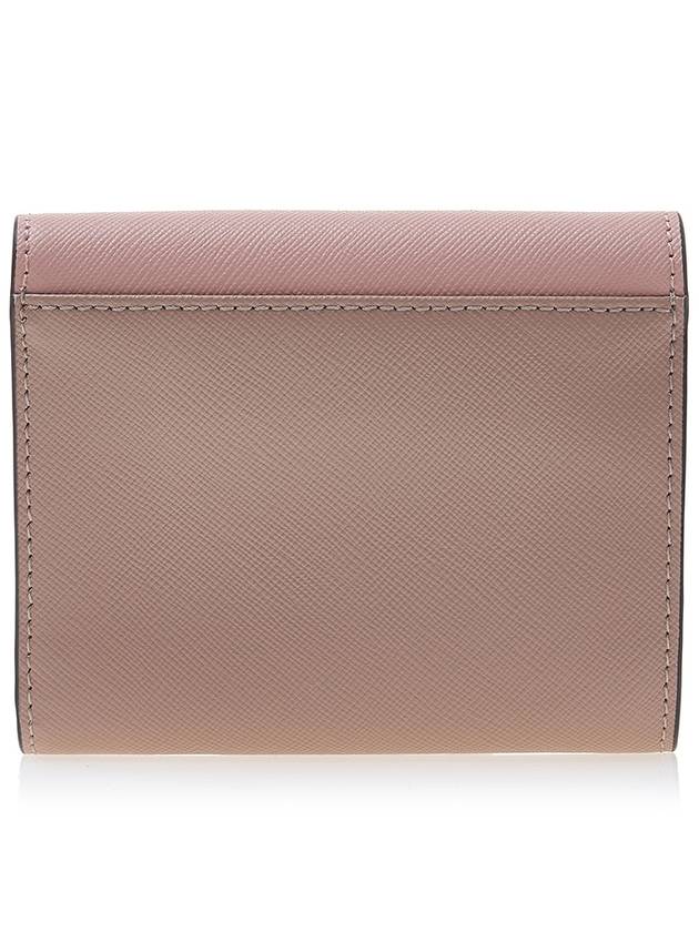 Saffiano Tri-Fold Half Wallet Pink - MARNI - BALAAN 4