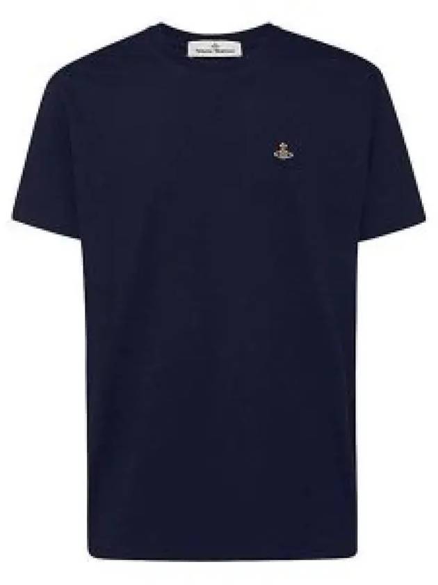 ORB Logo Cotton Short Sleeve T-Shirt Navy - VIVIENNE WESTWOOD - BALAAN 2