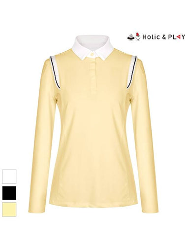 armhole pleated decorated collar t-shirtHC1WTS002 - HOLIC&PLAY - BALAAN 1