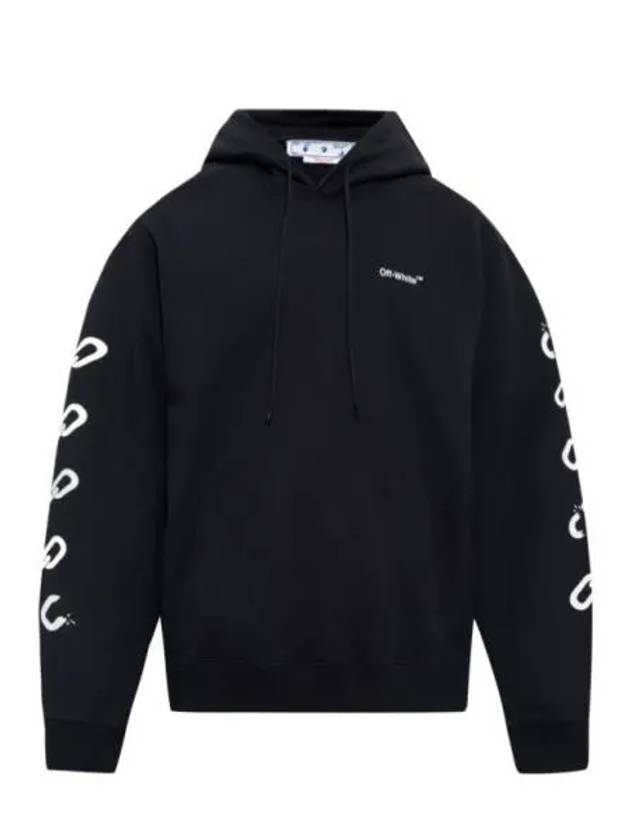 Chain Arrow Hoodie Black OMBB097F22 FLE010 - OFF WHITE - BALAAN 1