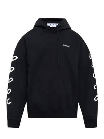 Chain Arrow Hoodie Black OMBB097F22 FLE010 - OFF WHITE - BALAAN 1