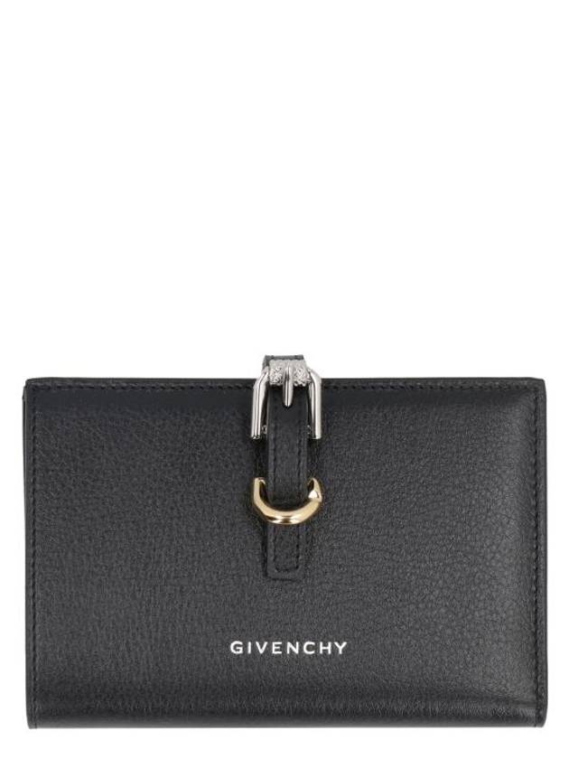 Voyou Leather Half Wallet Black - GIVENCHY - BALAAN 1