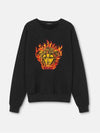 Medusa Flame Embroidery Logo Jersey Sweatshirt Black - VERSACE - BALAAN 6