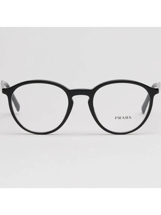 Eyewear Logo Round Eyeglasses Black - PRADA - BALAAN 4