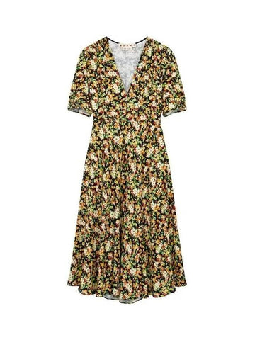 floral pattern dress multi - MARNI - BALAAN 1