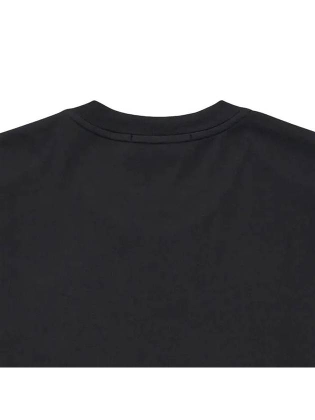 Logo Patch Short Sleeves T-Shirt Black - STONE ISLAND - BALAAN 5