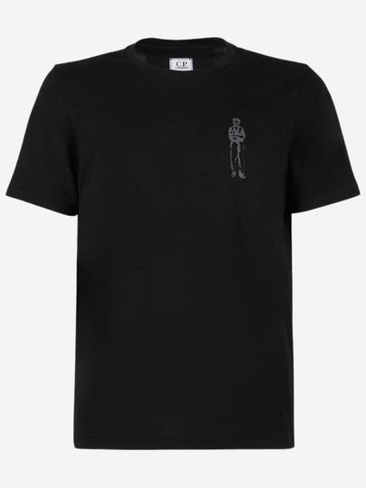 Graphic Logo Short Sleeve T-Shirt Black - CP COMPANY - BALAAN 2