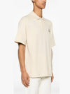 Bold Fox Head Patch Oversized Polo Shirt Beige - MAISON KITSUNE - BALAAN 4