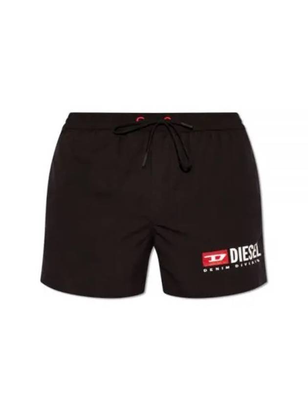 Logo Print Swim Shorts Black - DIESEL - BALAAN 2