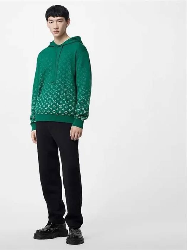 Monogram Gradient Cotton Hoodie Green - LOUIS VUITTON - BALAAN 5