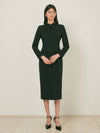 TIFFANY CO Tweed Long Dress Navy - AME - BALAAN 5