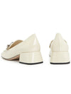 Women's Logo Patent Leather Pumps Ivory - MIU MIU - BALAAN 7