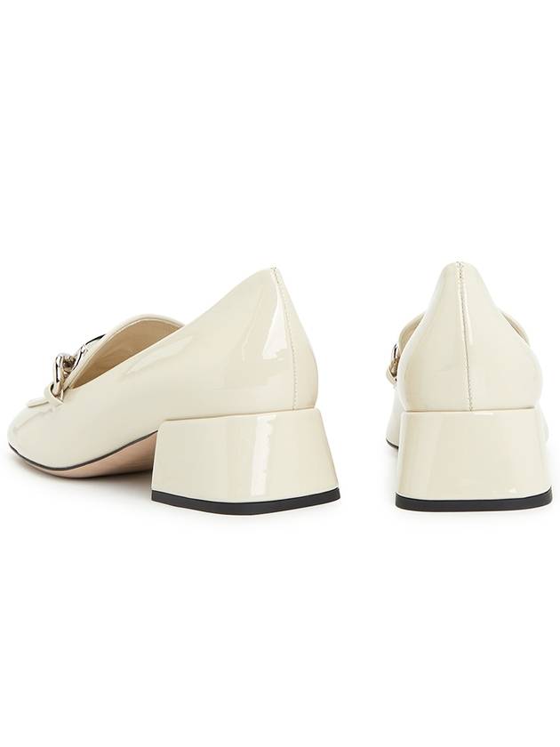 Women's Logo Patent Leather Pumps Ivory - MIU MIU - BALAAN 7