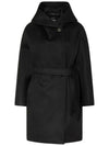 PAROLE Belted Wool Coat Black 50161923 013 - MAX MARA - BALAAN 1