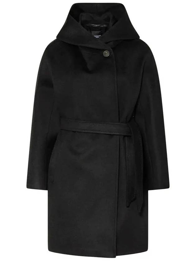 PAROLE Belted Wool Coat Black 50161923 013 - MAX MARA - BALAAN 1