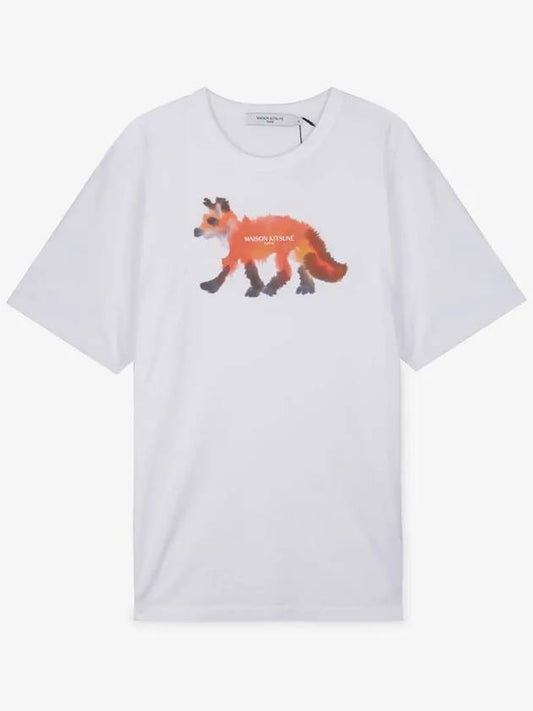 Men s Van Miello Fox White Short Sleeve T Shirt KM00105KJ0008 WH - MAISON KITSUNE - BALAAN 2