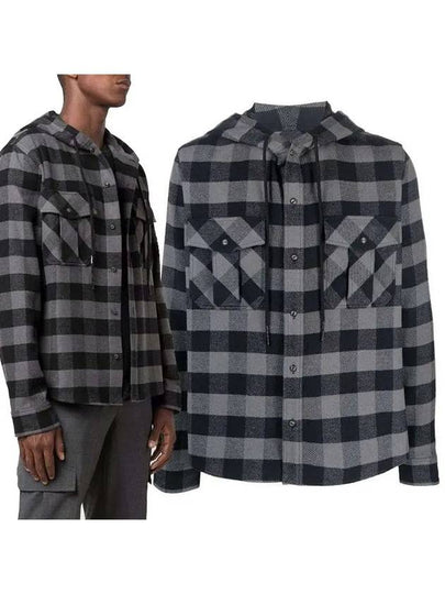 Two-Pocket Check Jacket Black - OFF WHITE - BALAAN 2