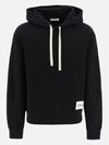 Plus Logo Patch Popover Hoodie Black - JIL SANDER - BALAAN 4