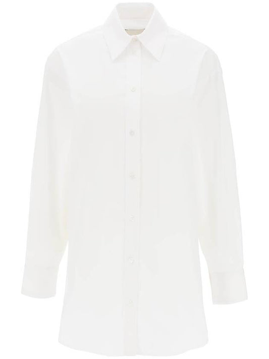 Cylvany Maxi Long Sleeve Shirt White - ISABEL MARANT - BALAAN 1