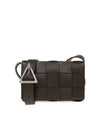 Cassette Intrecciato Small Leather Cross Bag Brown - BOTTEGA VENETA - BALAAN 2