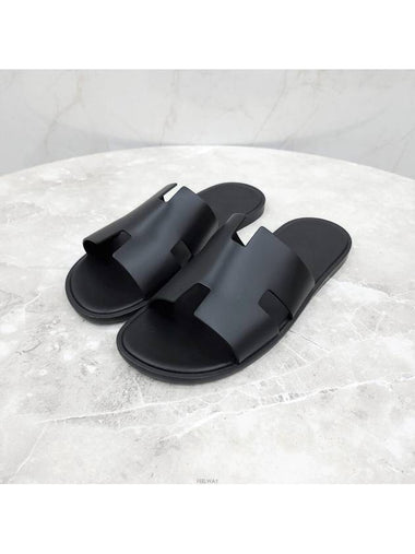 Lux You New Product 41 Izmir Sandal Slippers Black H041141ZH01 - HERMES - BALAAN 1