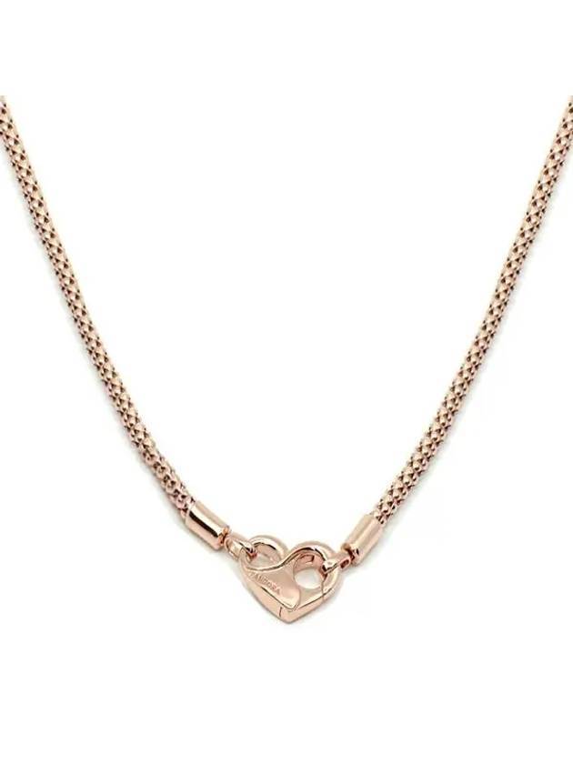 Moments Studded Chain Necklace Rose Gold - PANDORA - BALAAN 1