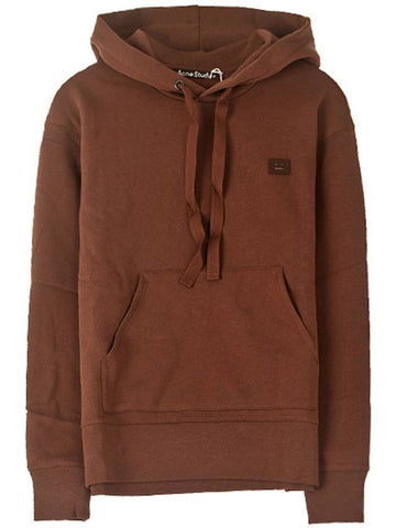 Ferris Face Patch Hoodie Brown - ACNE STUDIOS - BALAAN 1