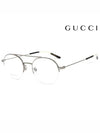 Eyewear Half Rimless Metal Glasses Silver - GUCCI - BALAAN.