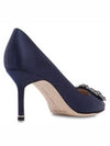 70MM Hangisi Swarovski Silk Pumps Navy - MANOLO BLAHNIK - BALAAN 3