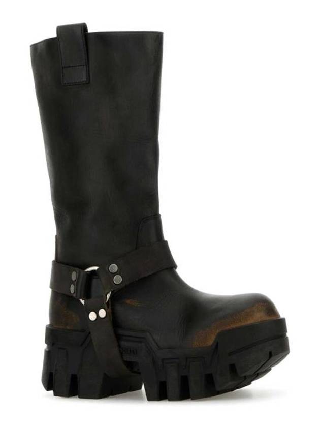 Bulldozer Harness Leather Worker Boots Black - BALENCIAGA - BALAAN 3