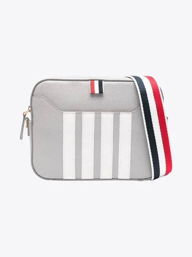 Pebble Grain Diagonal Cross Bag Light Grey - THOM BROWNE - BALAAN 2