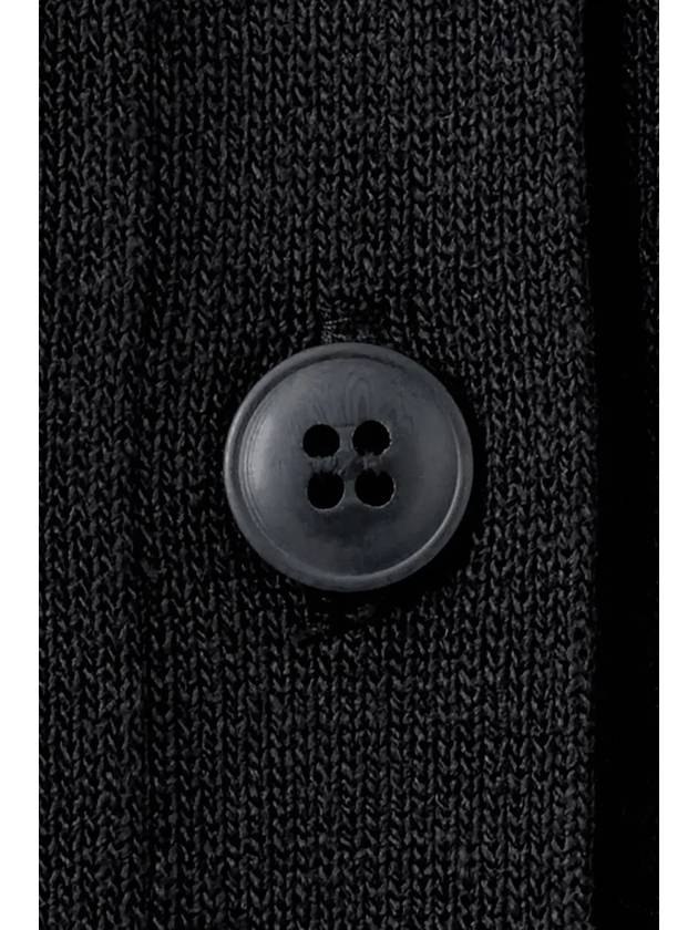 Linen layered crop cardigan black - NOIRER FOR WOMEN - BALAAN 11