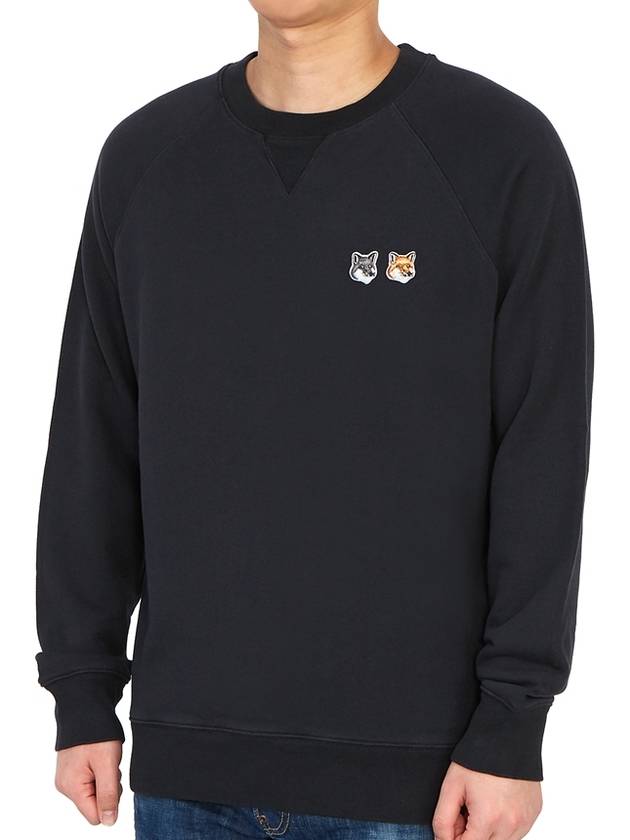 Double Fox Head Patch Classic Sweatshirt Anthracite - MAISON KITSUNE - BALAAN 3