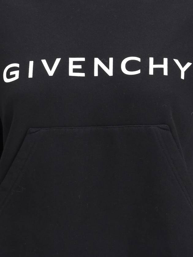 Women's Archetype Crop Fleece Hoodie Black - GIVENCHY - BALAAN 6