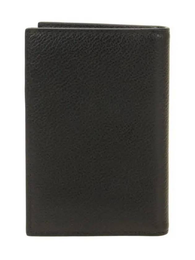 Vitello Grain Silver Logo Card Wallet Black - PRADA - BALAAN 4