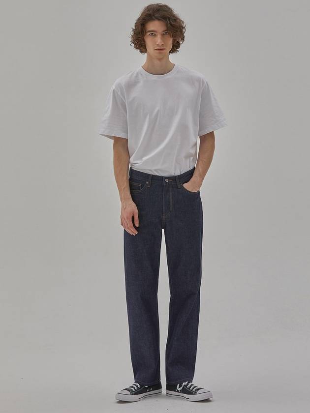 Denim Straight Comfort Raw Pants Indigo - CORK - BALAAN 2