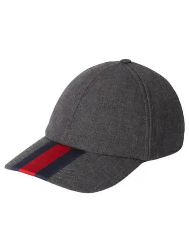 Web Canvas Base Ball Cap Dark Grey - GUCCI - BALAAN 2